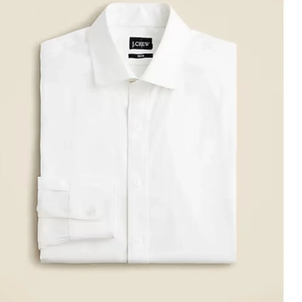 J. Crew Men's‎ White stretch dress shirt with spread collar XXL